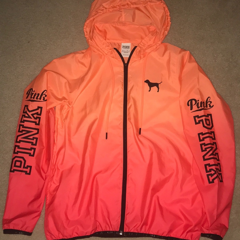 PINK VICTORIA SECRET GRADIENT WINDBREAKER XS-S